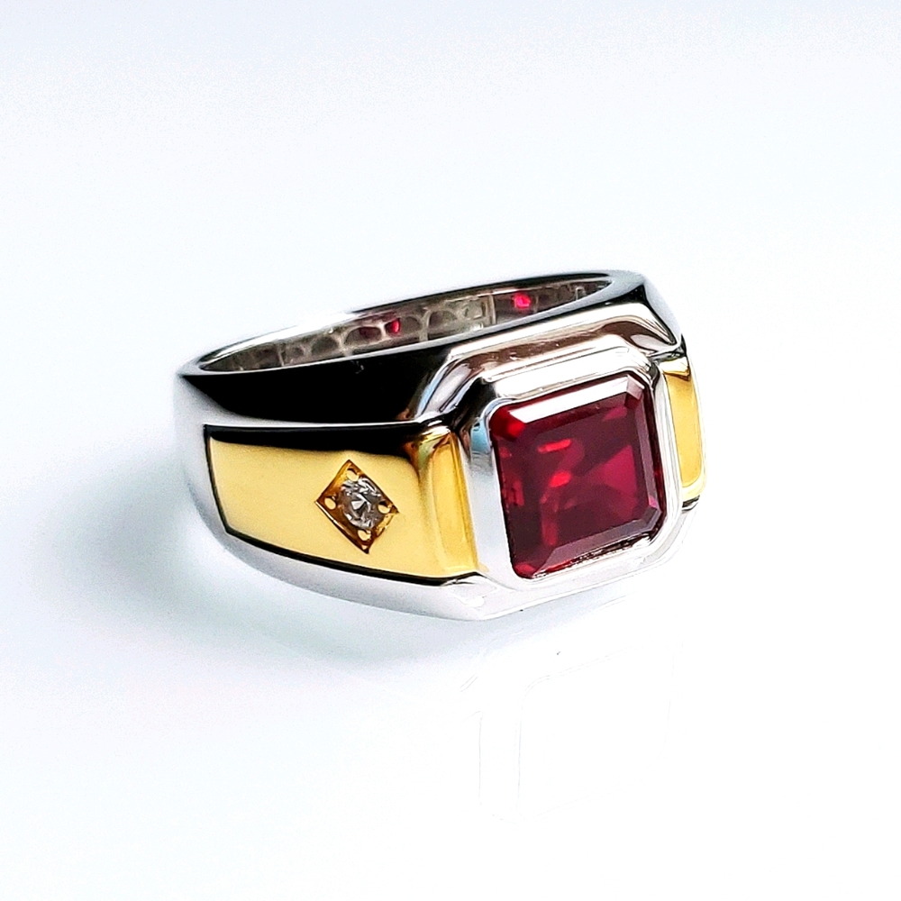 Solid Sterling Silver Men's Ring - image 1